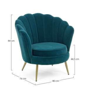 Poltrona in velluto di design – GISELLE
