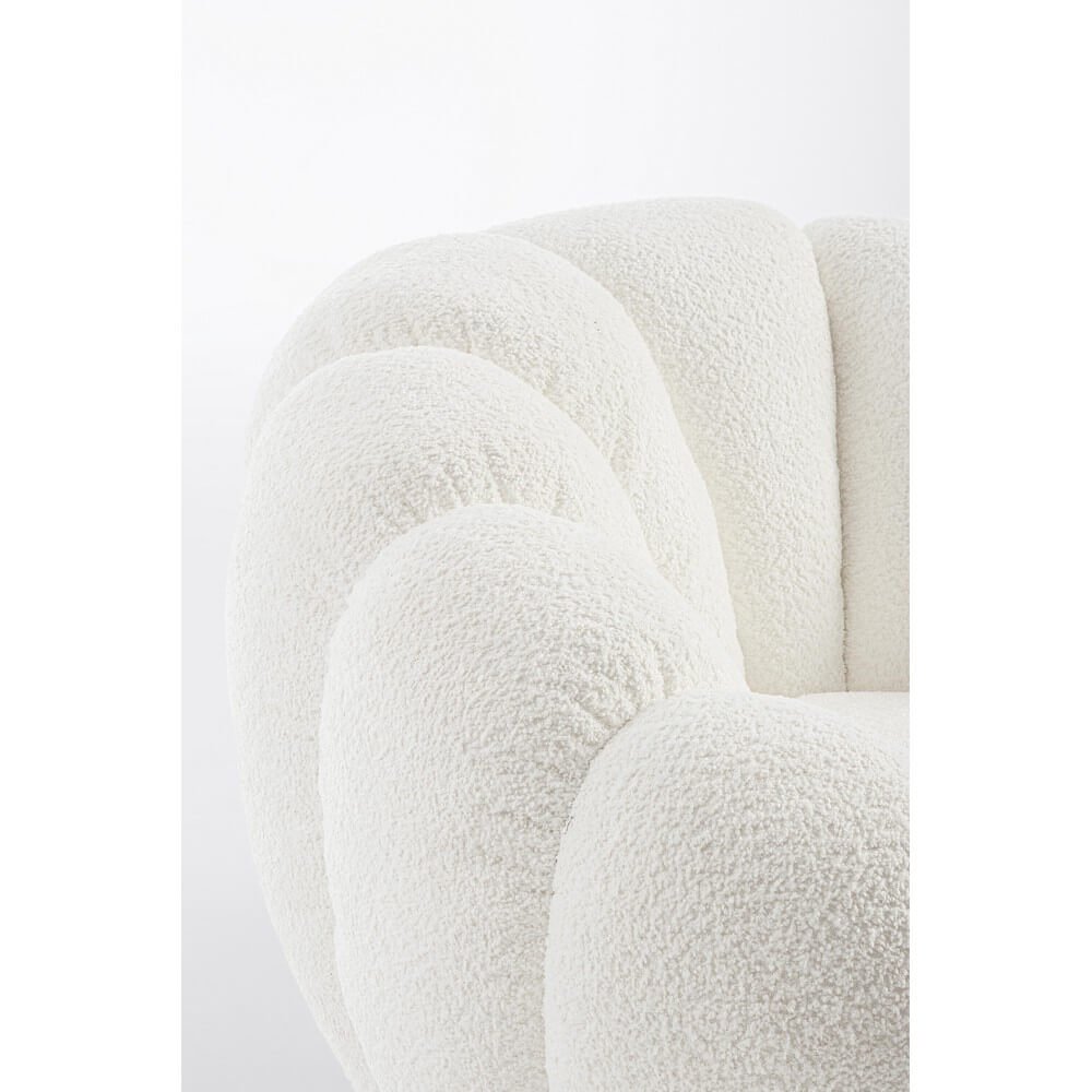 Poltrona Girevole effetto bouclè – RACHEL