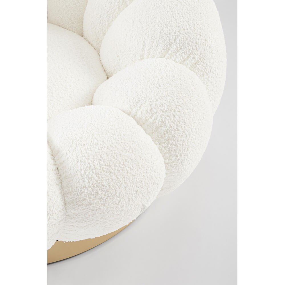 Poltrona Girevole effetto bouclè – RACHEL