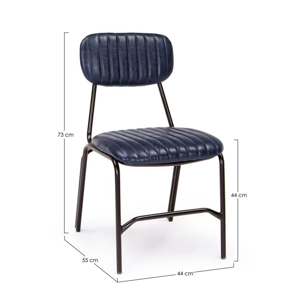 Sedia Vintage in ecopelle (2 Pezzi) – CAMILLE