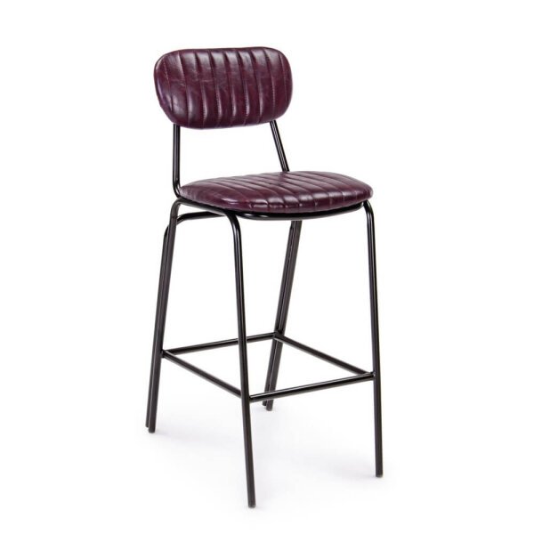 Sgabello Vintage in ecopelle – CAMILLE