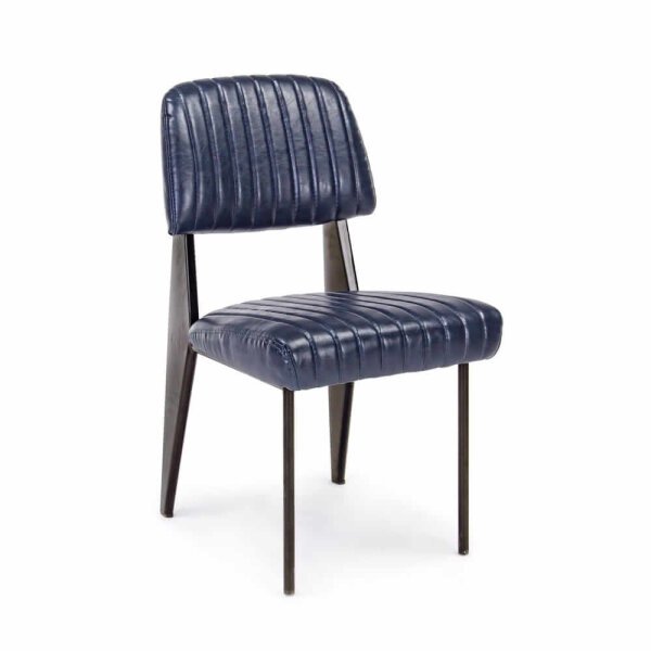Sedia blu vintage (2 pezzi) – DAISY