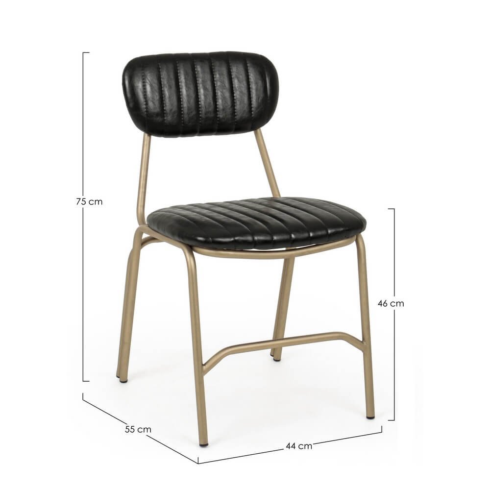 Sedia in similpelle (2 Pezzi) – BARNABY