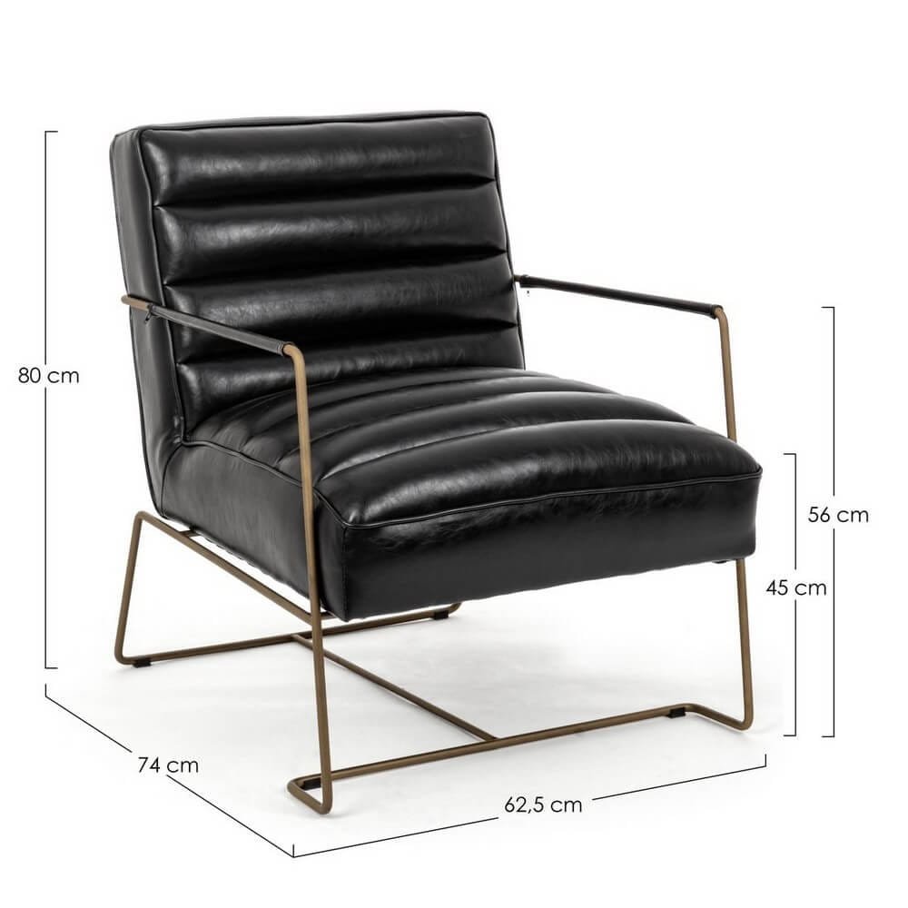 Poltrona moderna in ecopelle – GRANT
