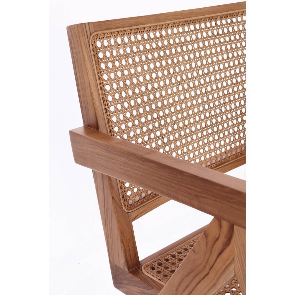 Poltrona con braccioli in legno di teak – ELOISE