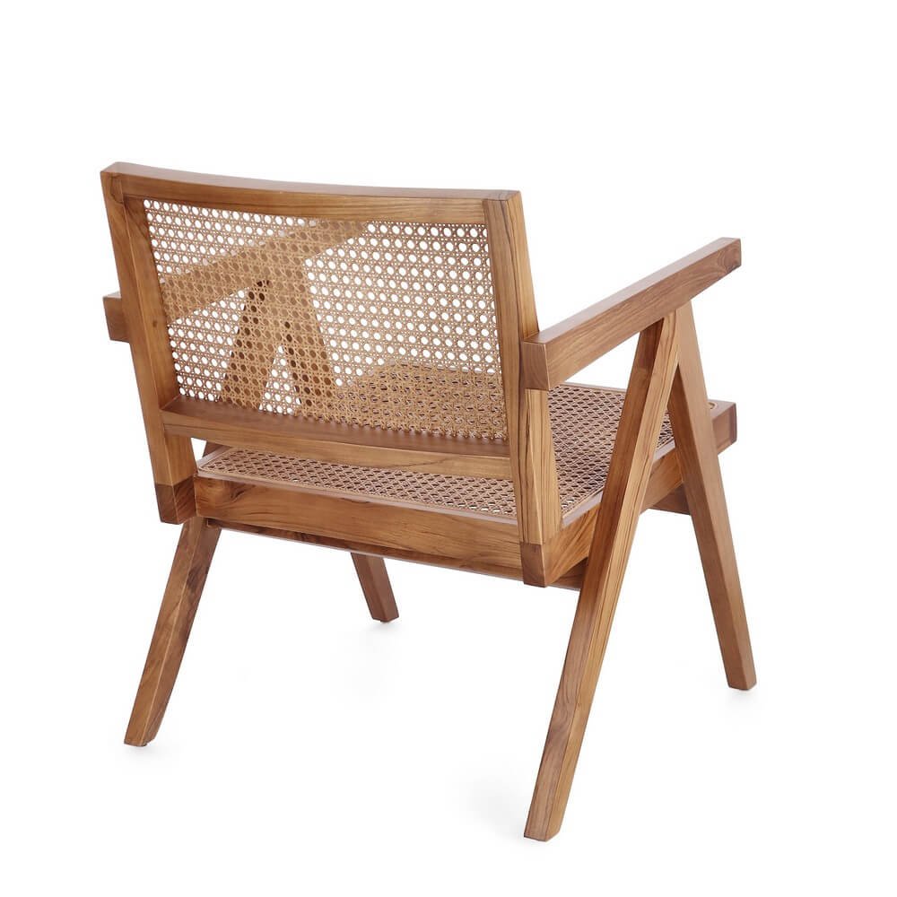 Poltrona con braccioli in legno di teak – ELOISE