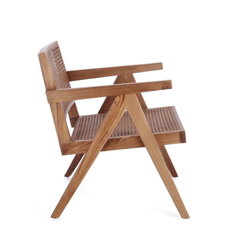 Poltrona con braccioli in legno di teak – ELOISE