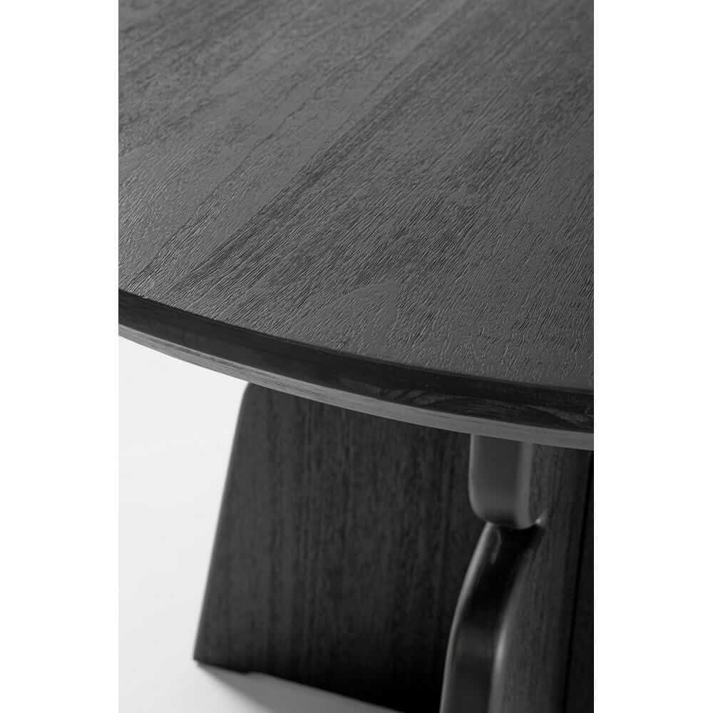 Tavolo rotondo in legno nero – KINGDOM