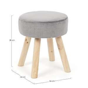 Sgabello basso moderno 4 gambe (2 pezzi) – MIREILLE