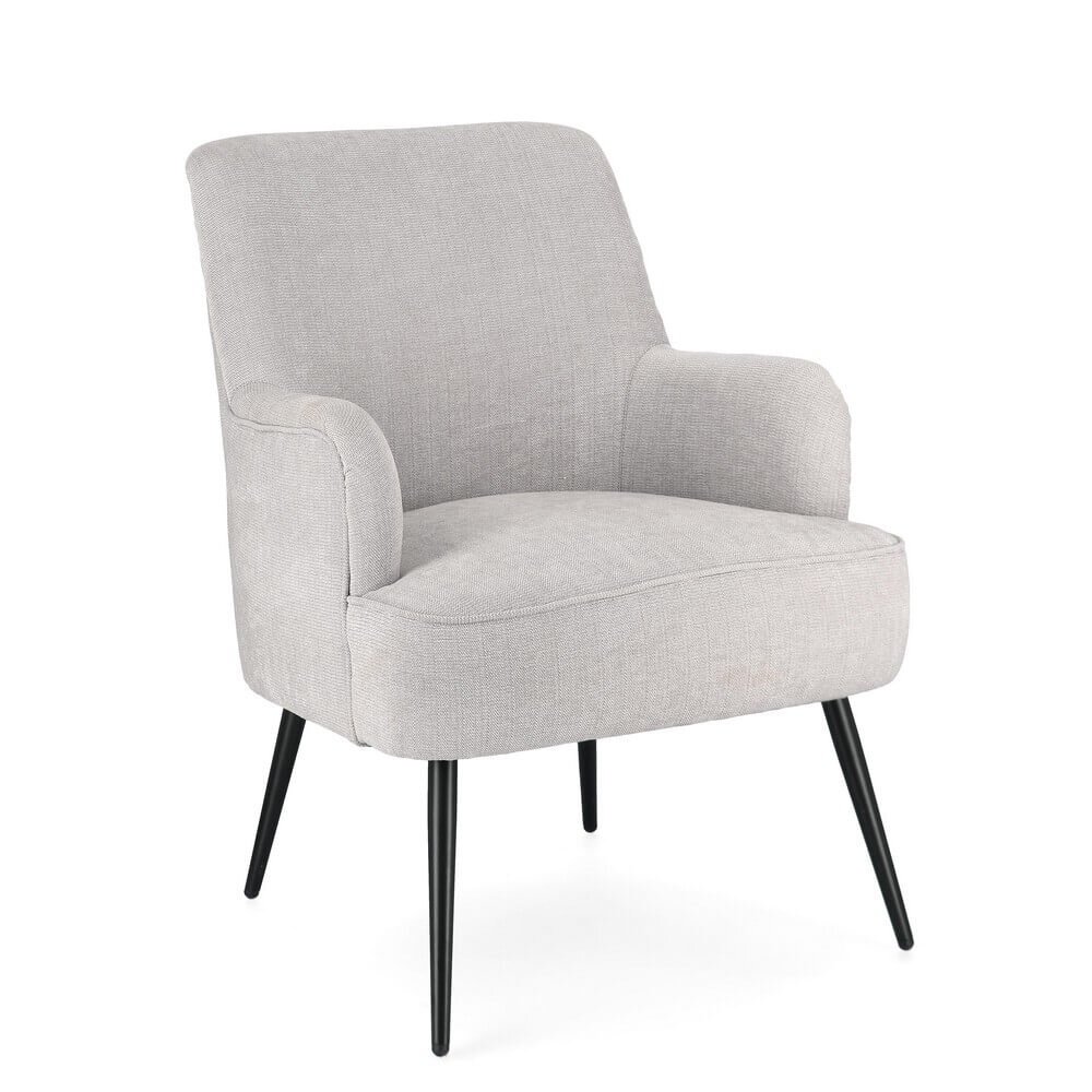 Poltrona in tessuto gambe nere – CALEB
