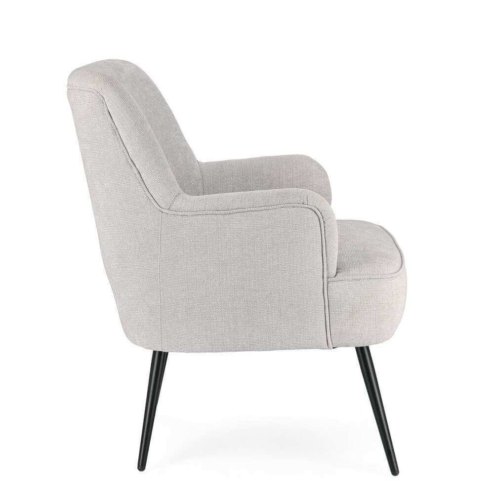 Poltrona in tessuto gambe nere – CALEB