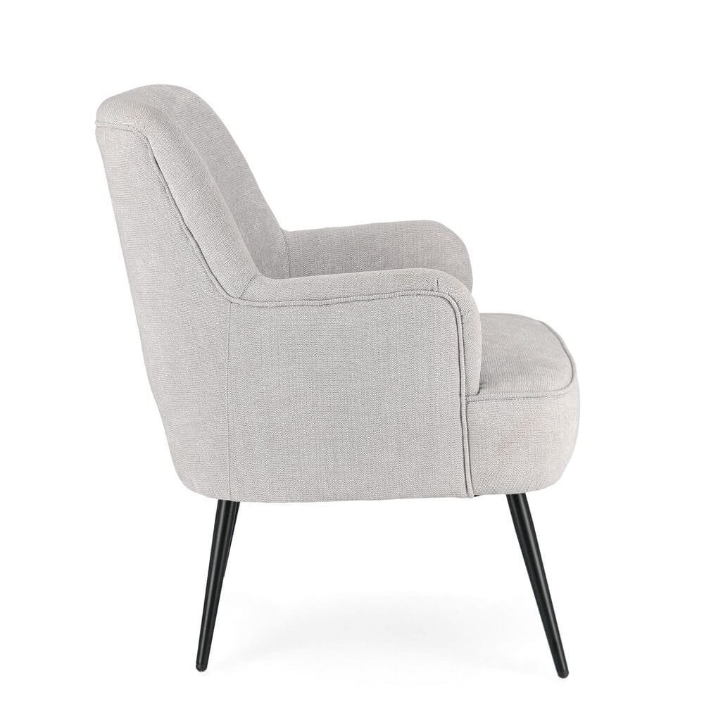 Poltrona in tessuto gambe nere – CALEB