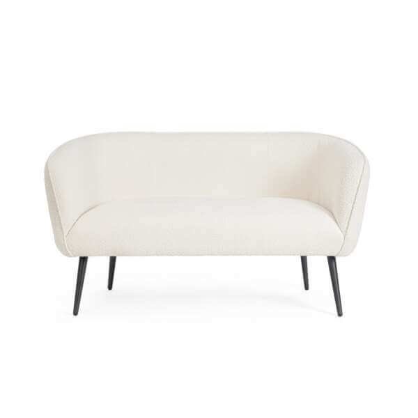Divano bianco in tessuto Boucle’ – AVERY