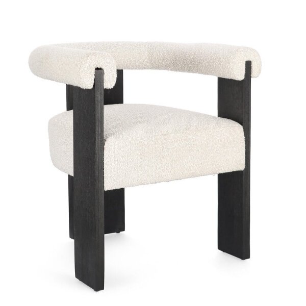 Sedia di design in tessuto bouclé – GORDON