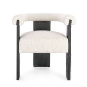 Sedia di design in tessuto bouclé – GORDON
