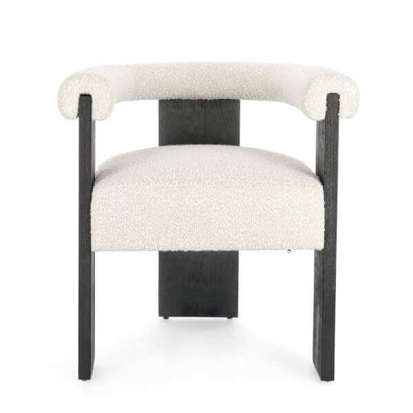 Sedia di design in tessuto bouclé – GORDON