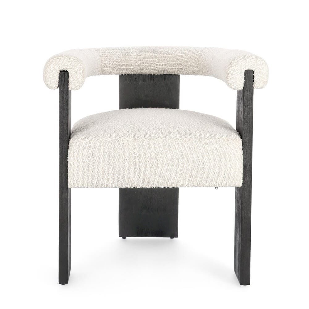 Sedia di design in tessuto bouclé – GORDON