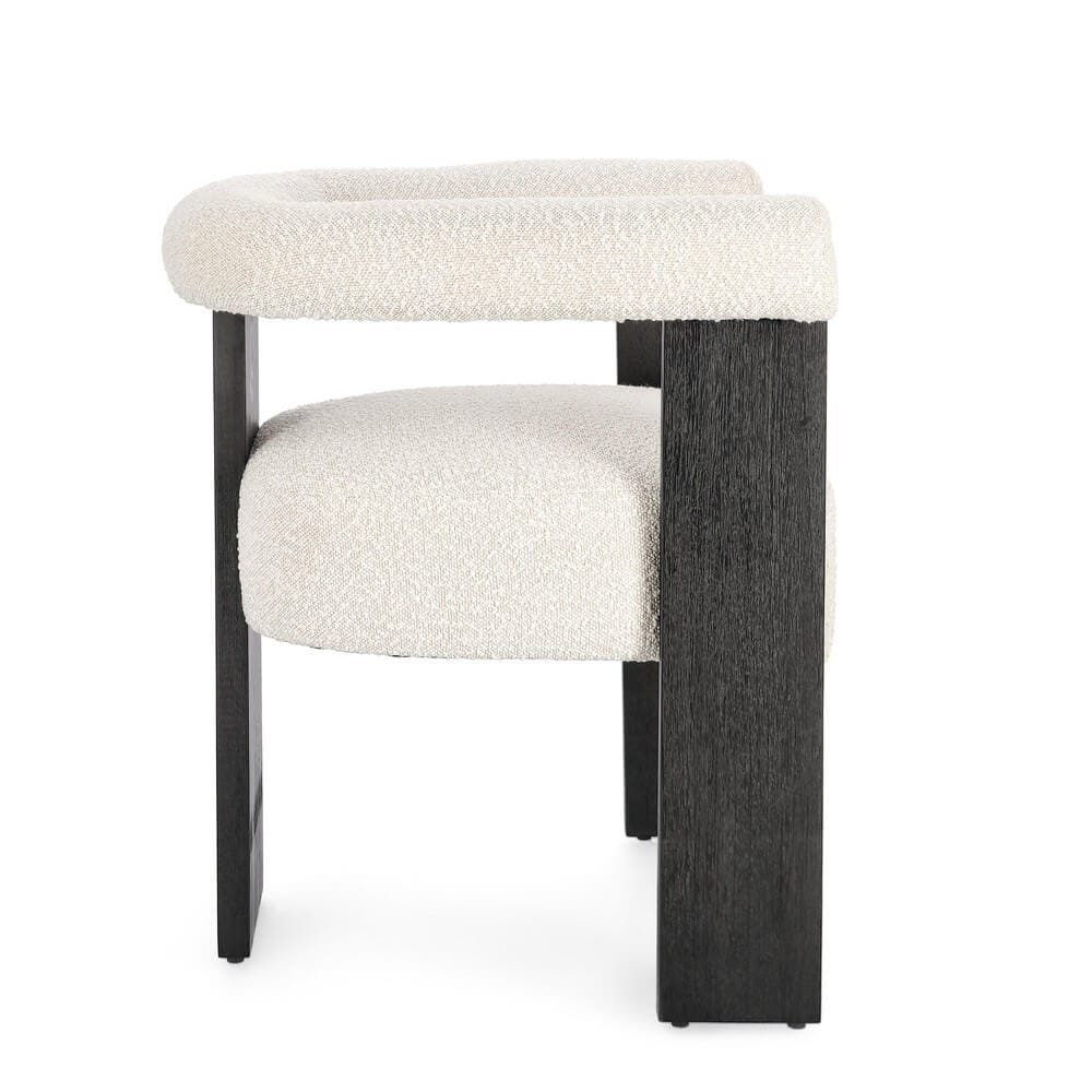 Sedia di design in tessuto bouclé – GORDON