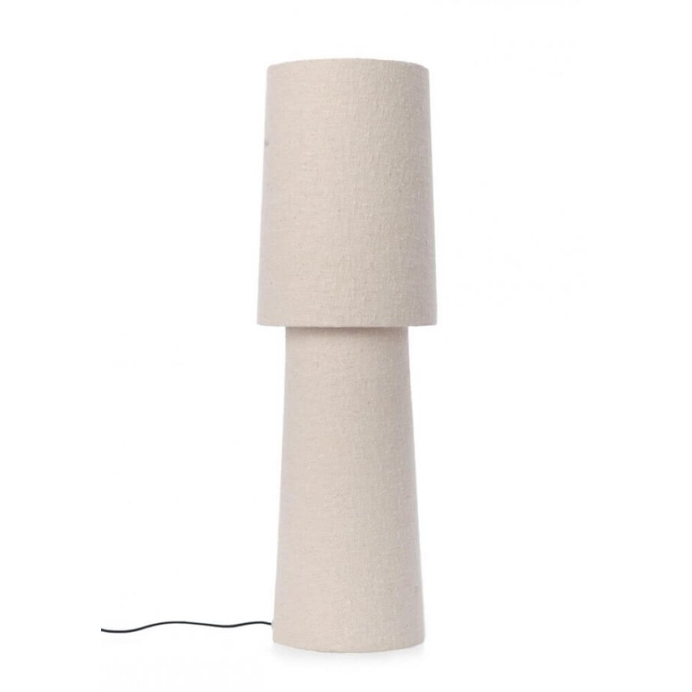 Lampada tavolo in tessuto Bouclè Crema H58 – KIAN