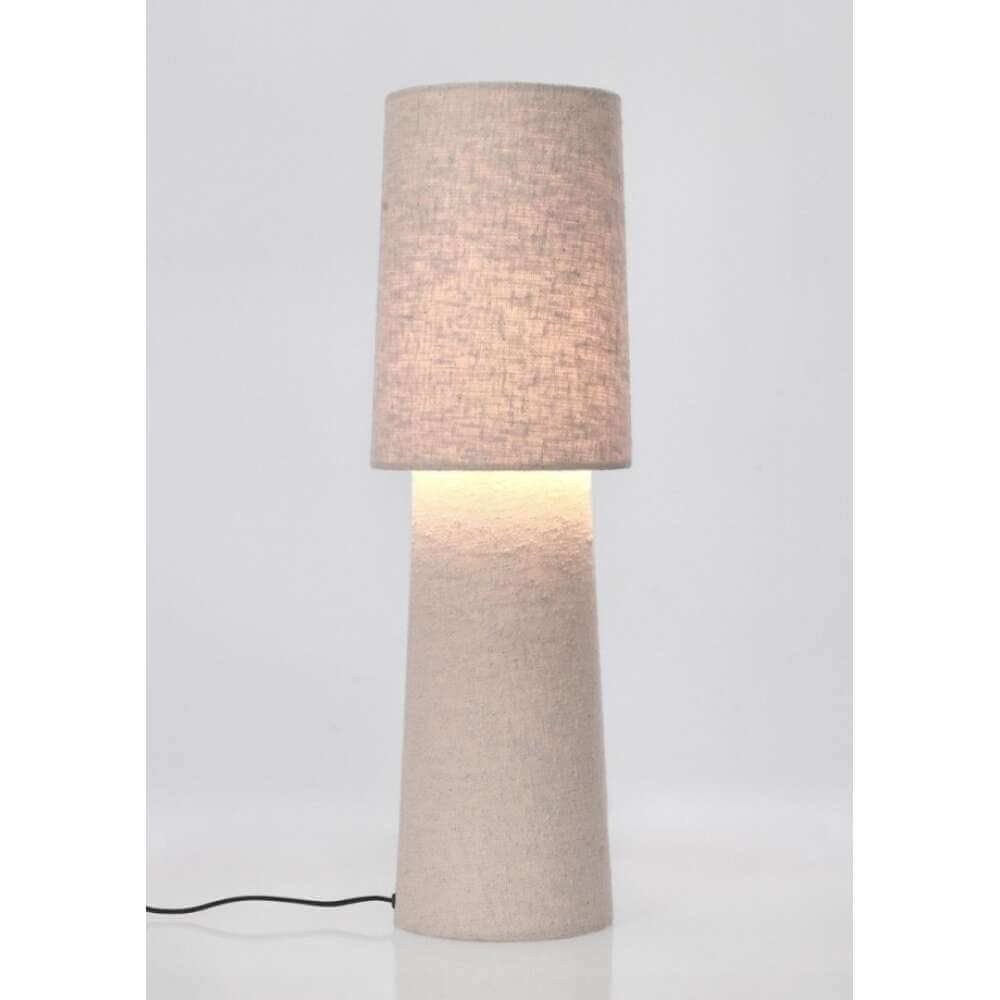 Lampada tavolo in tessuto Bouclè Crema H58 – KIAN