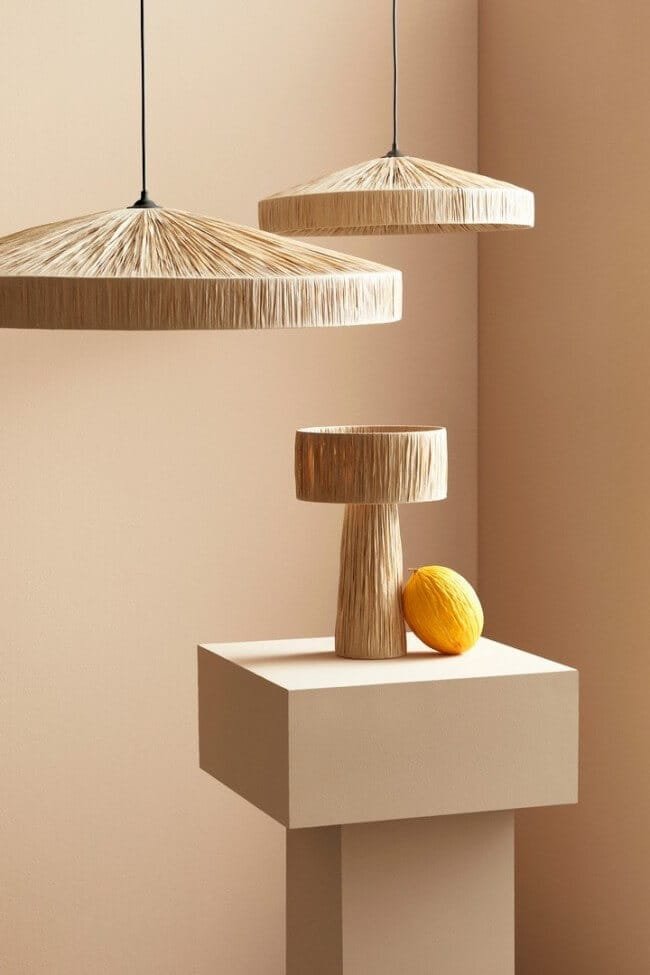 Lampadario a sospensione di design in rafia – MEI-WEN