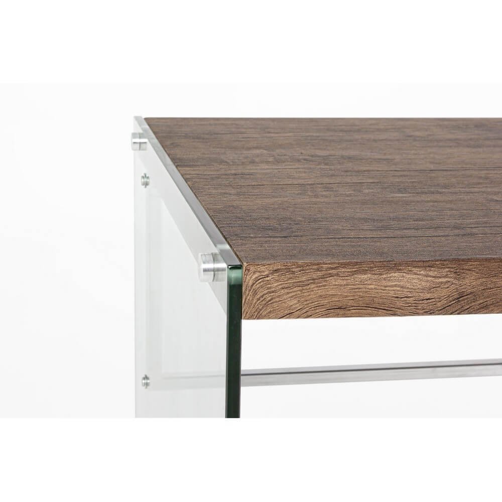 Scrivania in vetro con casseto 122X60 – SOLACE