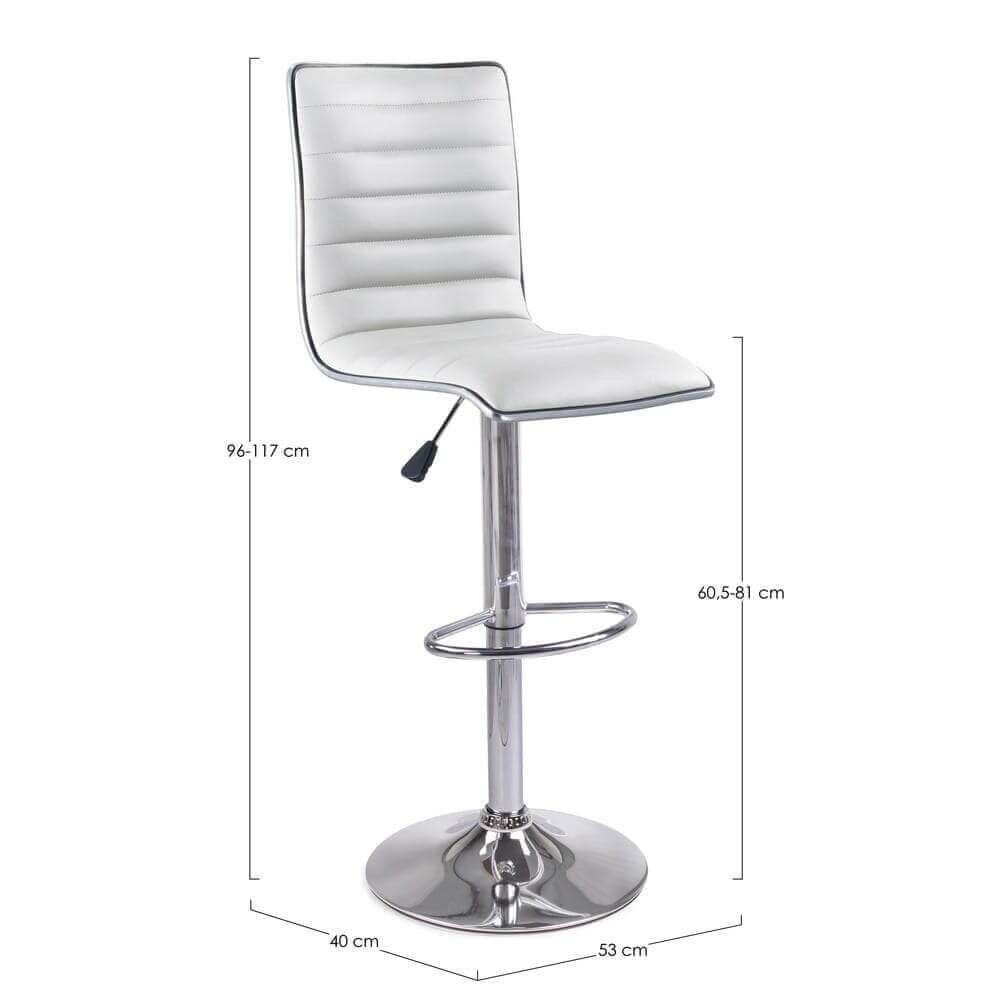 Sgabello bar bianco (2 pezzi) – AUSTIN