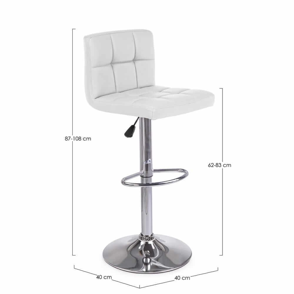 Sgabello bar di design (2 pezzi) – DALLAS