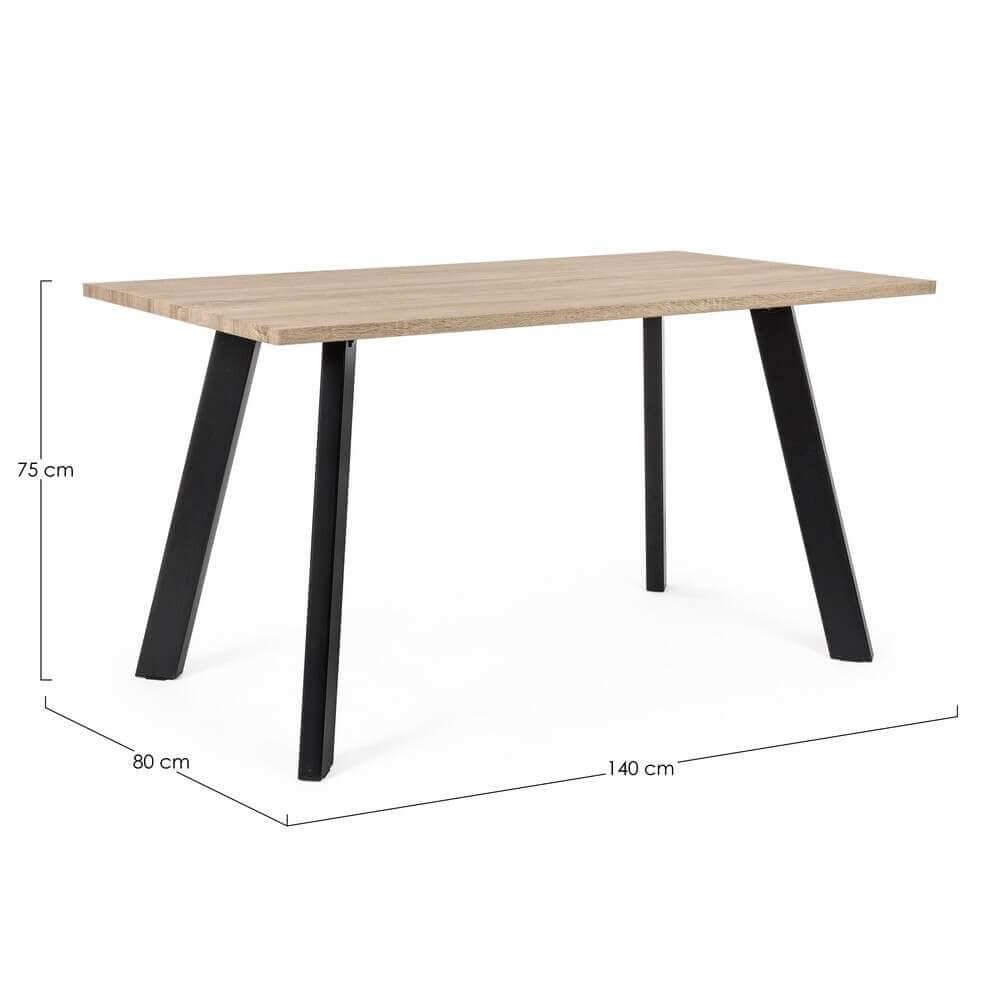 Tavolo Piano Chiaro 140X80 – KIRA
