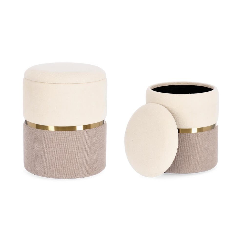 Set 2 Pouf Contenitore – WHITE