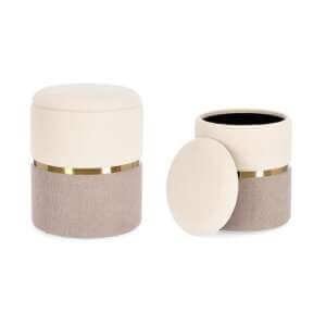 Set 2 Pouf Contenitore – WHITE