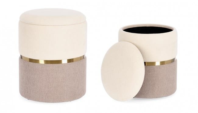 Set 2 Pouf Contenitore – WHITE