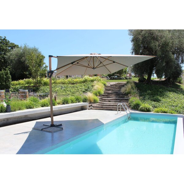 Alternative view of Ombrellone decentrato in alluminio - MADDI