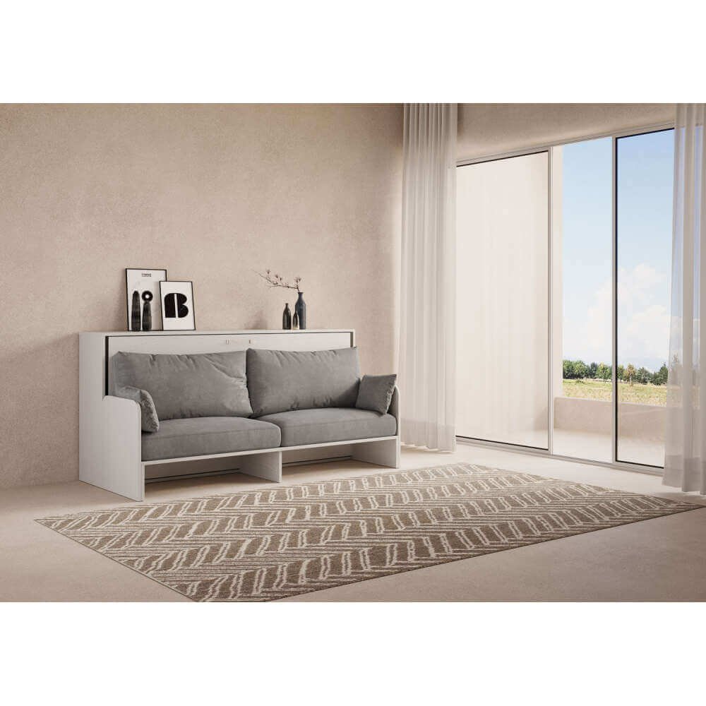 Letto a scomparsa singolo orizzontale con divano – KANDO