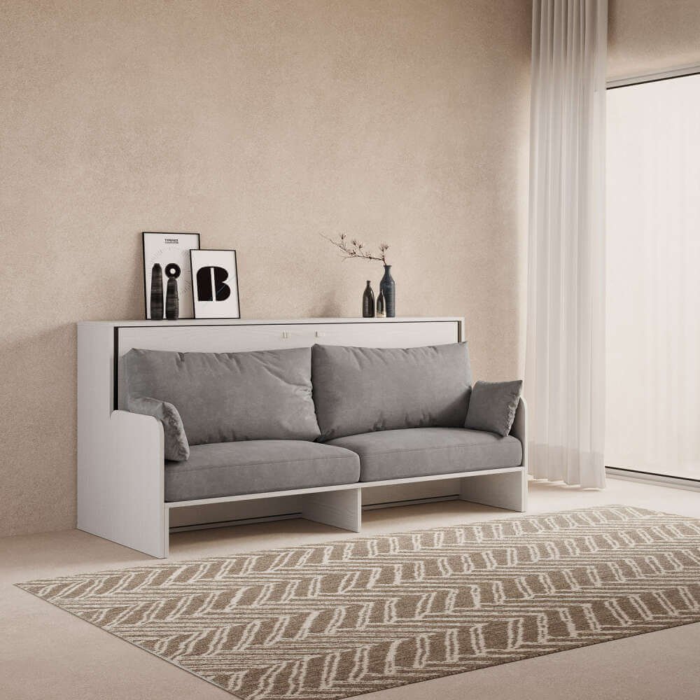 Letto a scomparsa singolo orizzontale con divano – KANDO