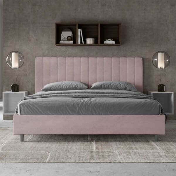Letto Matrimoniale King size rivestito in Microfibra – AGUEDA