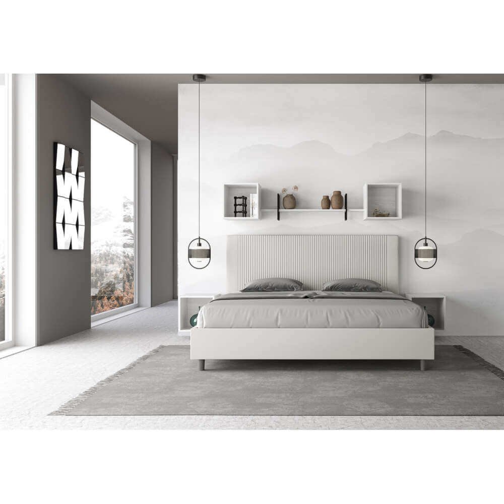 Letto Matrimoniale King size rivestito in Similpelle – GOYA