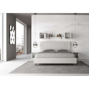 Letto Matrimoniale King size rivestito in Similpelle – GOYA