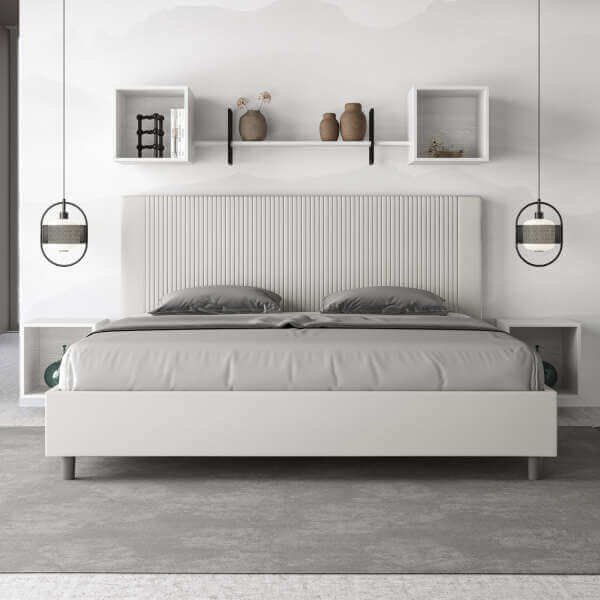 Letto Matrimoniale King size rivestito in Similpelle – GOYA