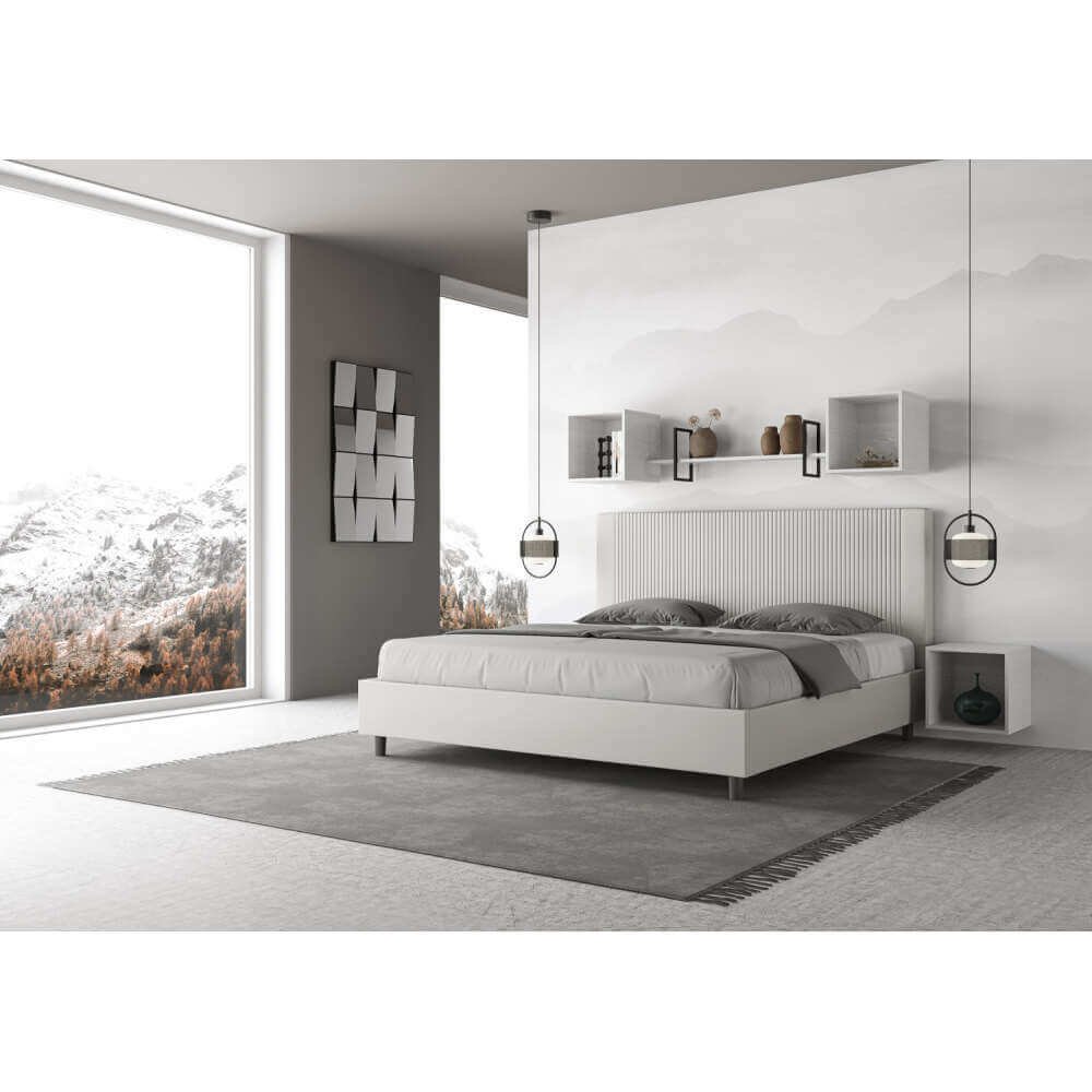 Letto Matrimoniale King size rivestito in Similpelle – GOYA