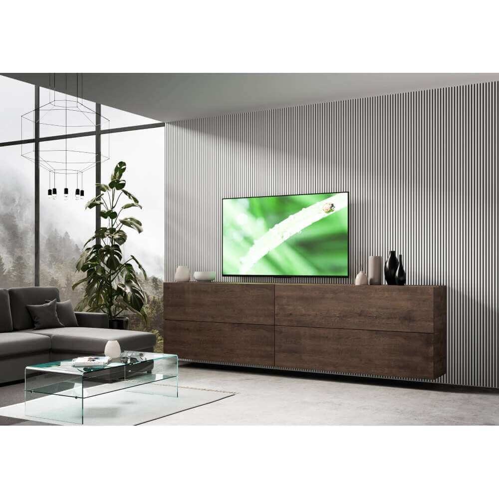 Composizione parete soggiorno A102 L.288 H.80 P.39,2 – ISOKA