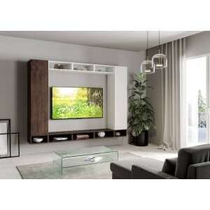 Composizione parete soggiorno A107 L.260 H.194 P.39,2 – ISOKA