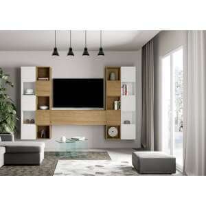Composizione parete soggiorno A109 L.314 H.200 P.39,2 – ISOKA