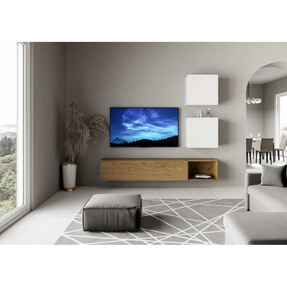 Composizione parete soggiorno A115 L.234 P.39,2 – ISOKA