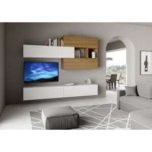 Composizione parete soggiorno A116 L.268 P.39,2 – ISOKA