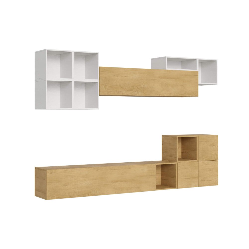 Composizione parete soggiorno A45 L.294 P.39,2 – ISOKA