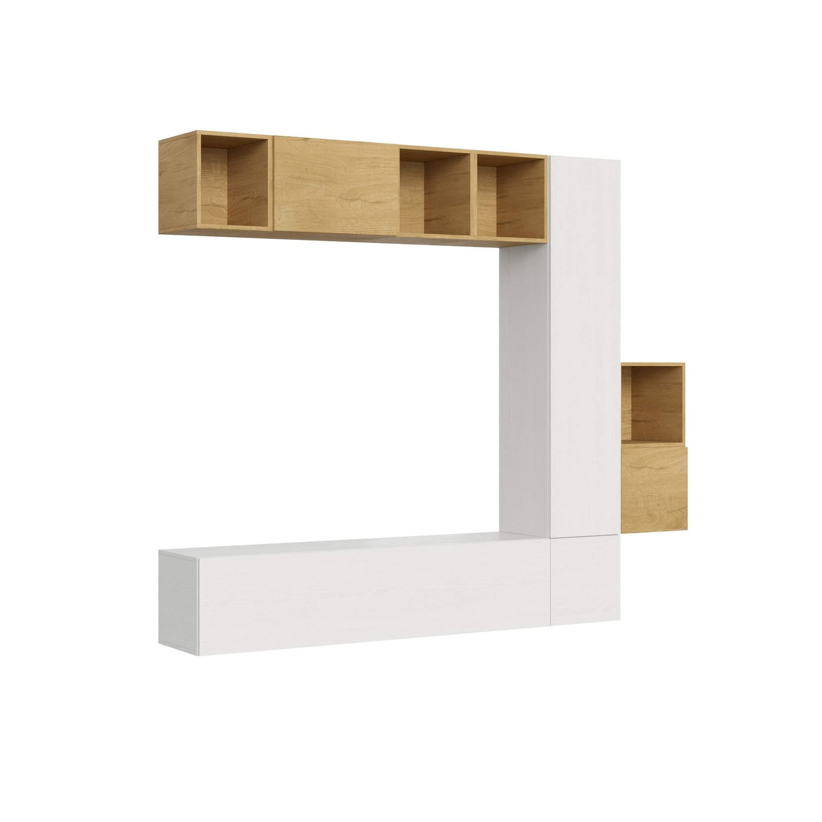 Composizione parete soggiorno A49 L.254 H.214 P.39,2 – ISOKA