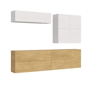 Composizione parete soggiorno A103 L.308 P.39,2 – ISOKA