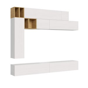 Composizione parete soggiorno A106 L.208 P.39,2 – ISOKA
