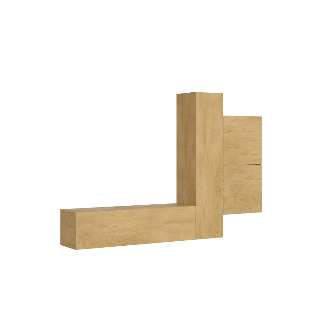 Composizione parete soggiorno A112 L.254 H.173,6 P.39,2 – ISOKA